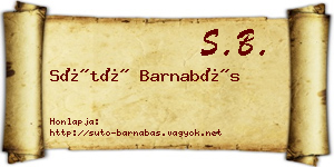 Sütő Barnabás névjegykártya